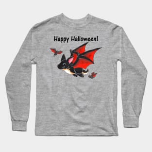 Corgipire Bat (With Text) Long Sleeve T-Shirt